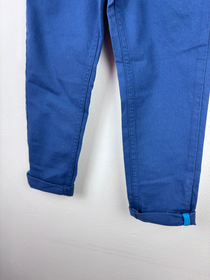 Kite Organic Cotton Blue Trousers with Drawstring Waist 5 Years-Trousers-Second Snuggle Preloved
