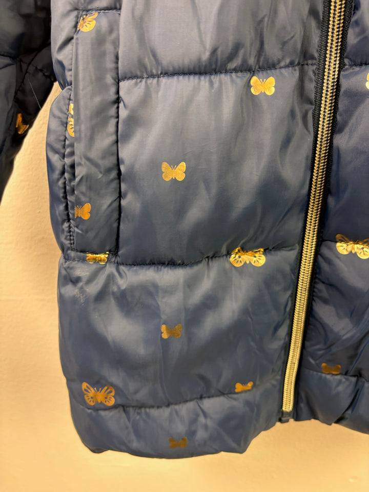 Crew Clothing Navy Gold Butterfly Padded Coat 5-6 Years