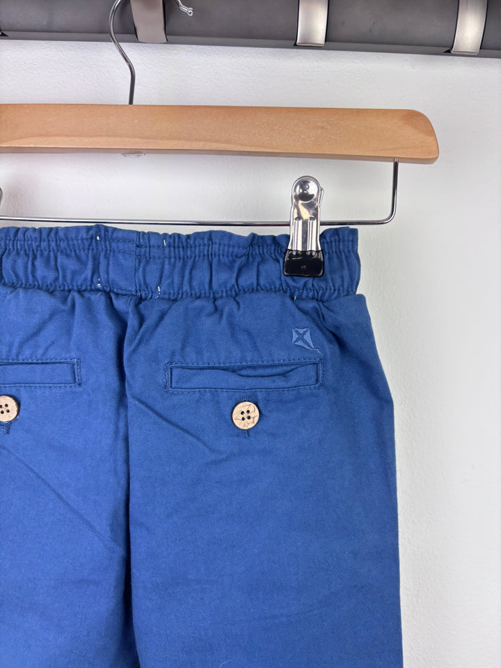 Kite Organic Cotton Blue Trousers with Drawstring Waist 5 Years-Trousers-Second Snuggle Preloved