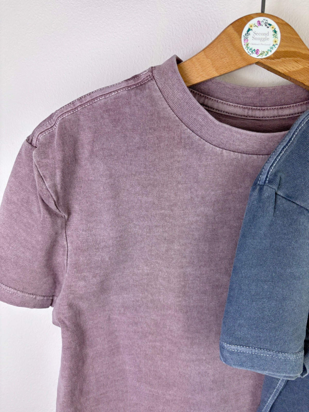 M&S Washed Out Style Purple and Blue T-Shirt Set-Tops-Second Snuggle Preloved