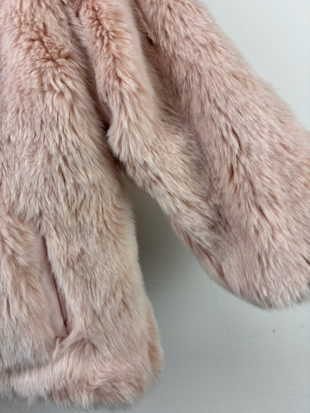 M&S Pink Faux Fur Jacket 18-24 Months-Jackets-Second Snuggle Preloved