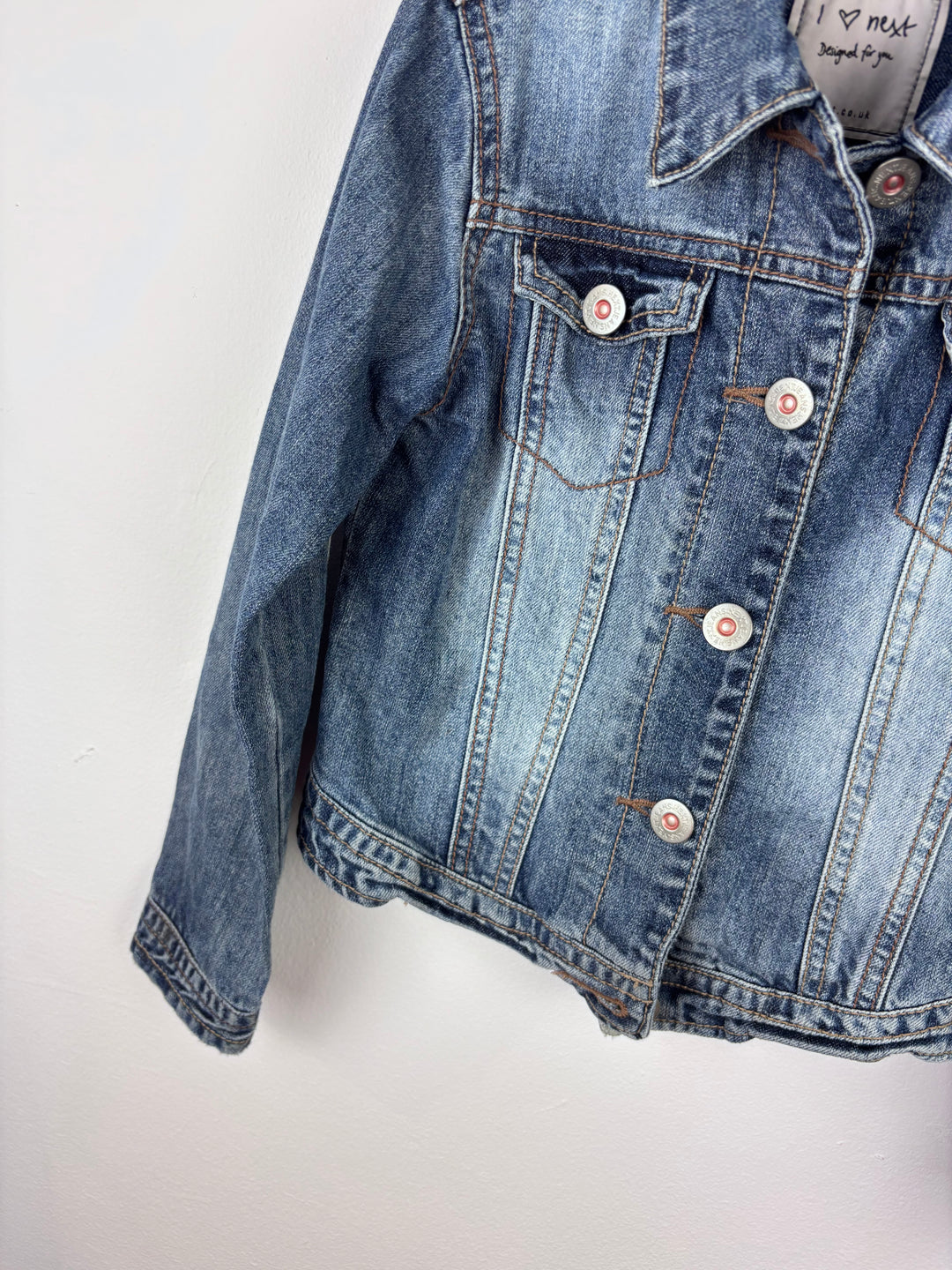 Next Classic Blue Denim Jacket 7-8 Years-Jackets-Second Snuggle Preloved