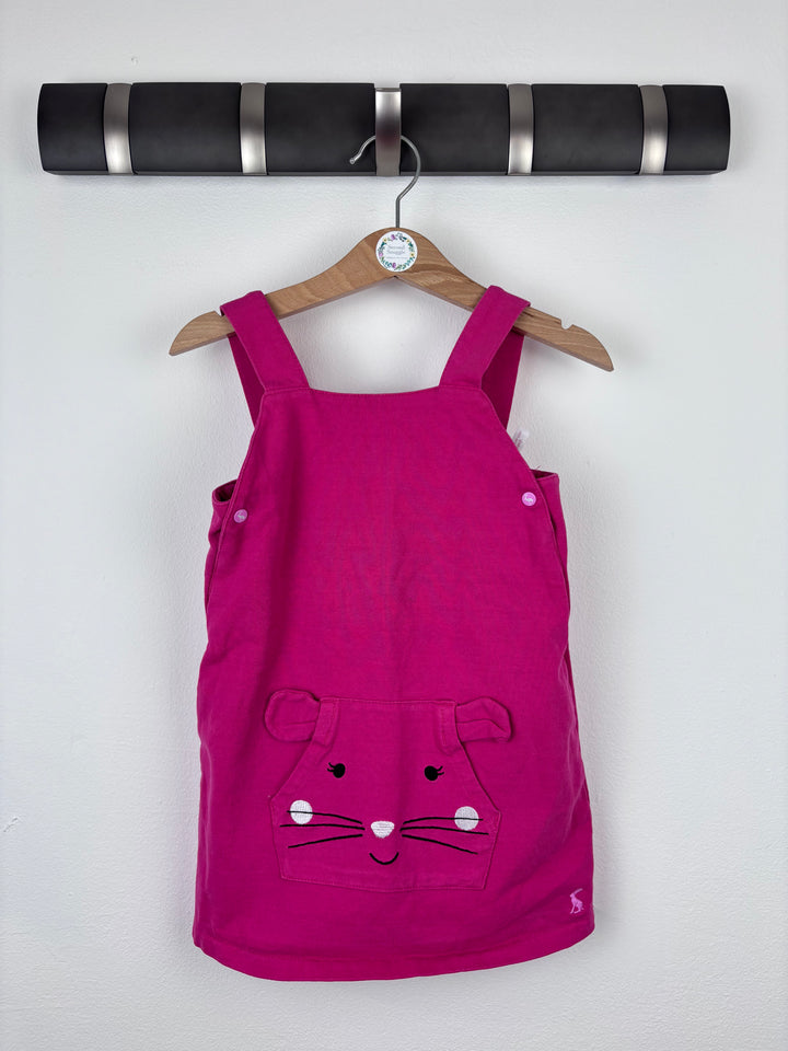 Joules Pink Pinafore Dress with Mouse Pocket 12-18 Months-Dresses-Second Snuggle Preloved