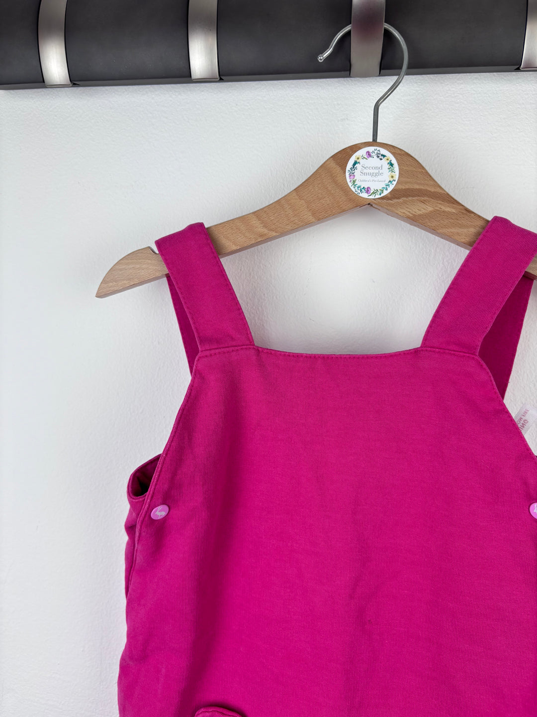 Joules Pink Pinafore Dress with Mouse Pocket 12-18 Months-Dresses-Second Snuggle Preloved