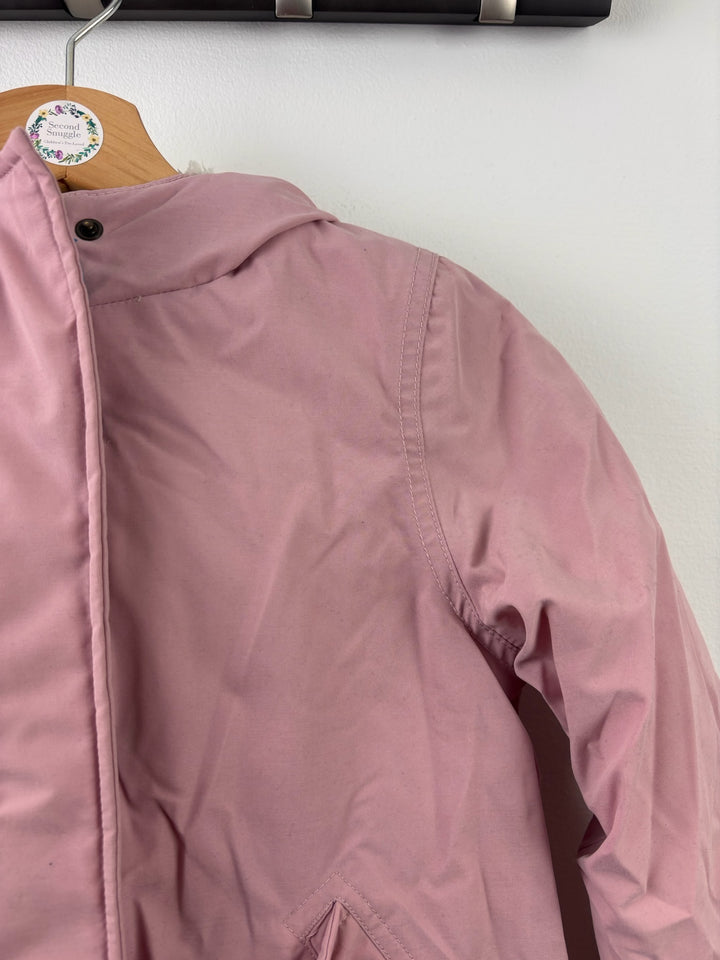 Boden Pink Faux Fur Hooded Parka Coat 8-9 Years
