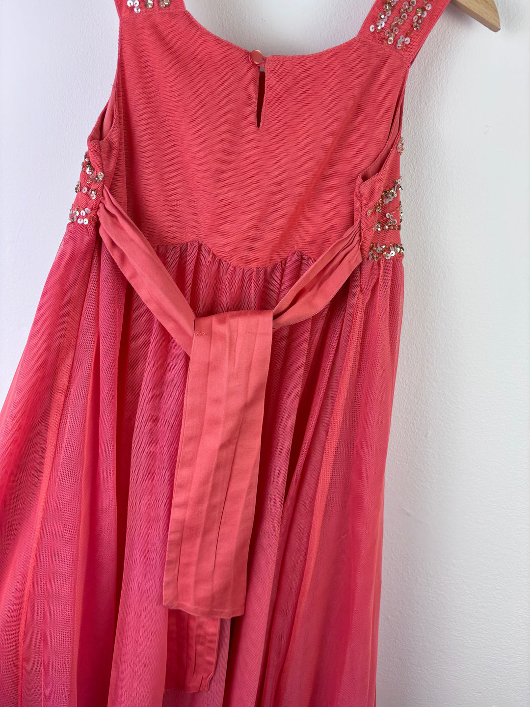 Monsoon Pink Sequin Tulle Party Dress 5-6 Years-Dresses-Second Snuggle Preloved