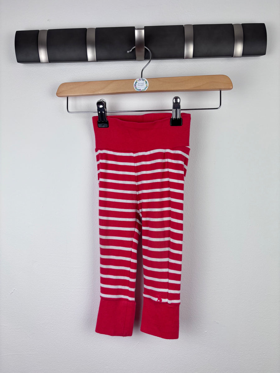 Joules Red Striped Leggings 6-9 Months-Leggings-Second Snuggle Preloved