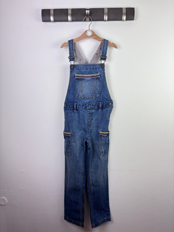 Fat Face Denim Dungarees Rainbow Pocket Detail 8 Years-Dungarees-Second Snuggle Preloved