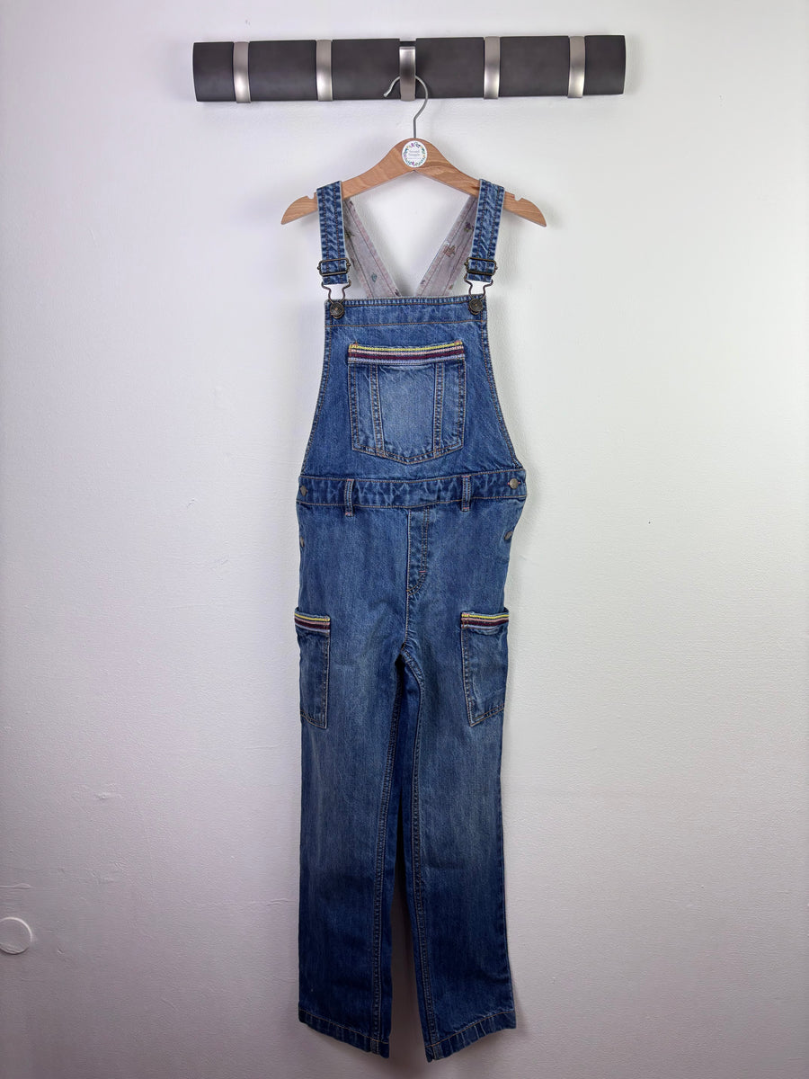 Fat Face Denim Dungarees Rainbow Pocket Detail 8 Years-Dungarees-Second Snuggle Preloved