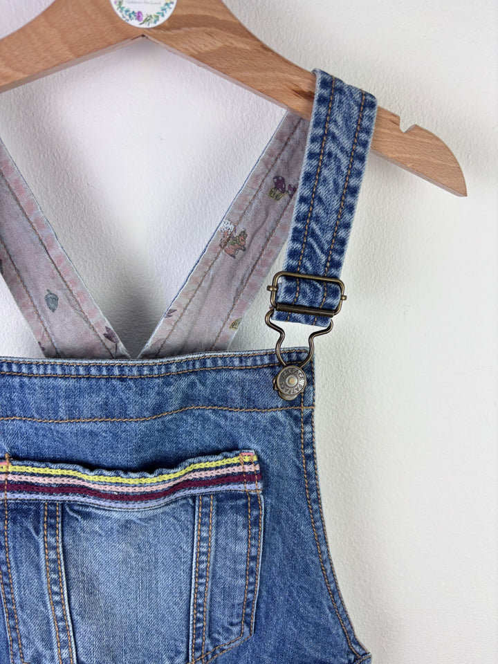 Fat Face Denim Dungarees Rainbow Pocket Detail 8 Years-Dungarees-Second Snuggle Preloved