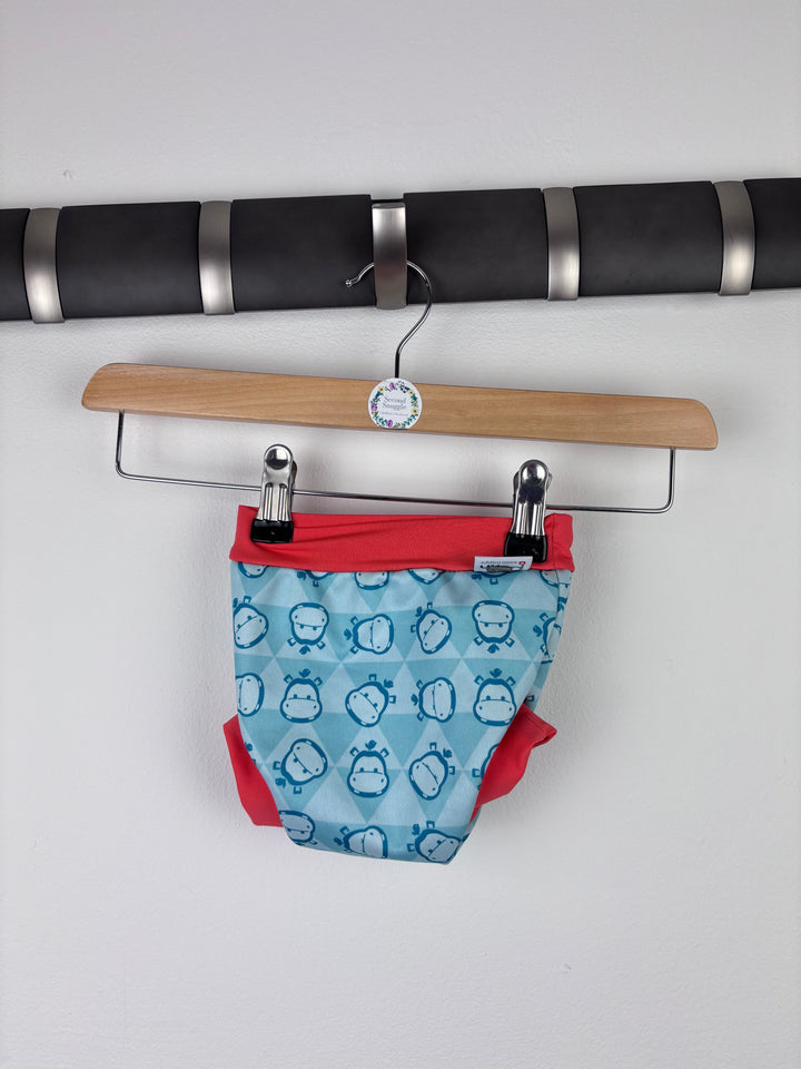 George Hippo Print Swim Nappy 3-6 Months-Swimming-Second Snuggle Preloved
