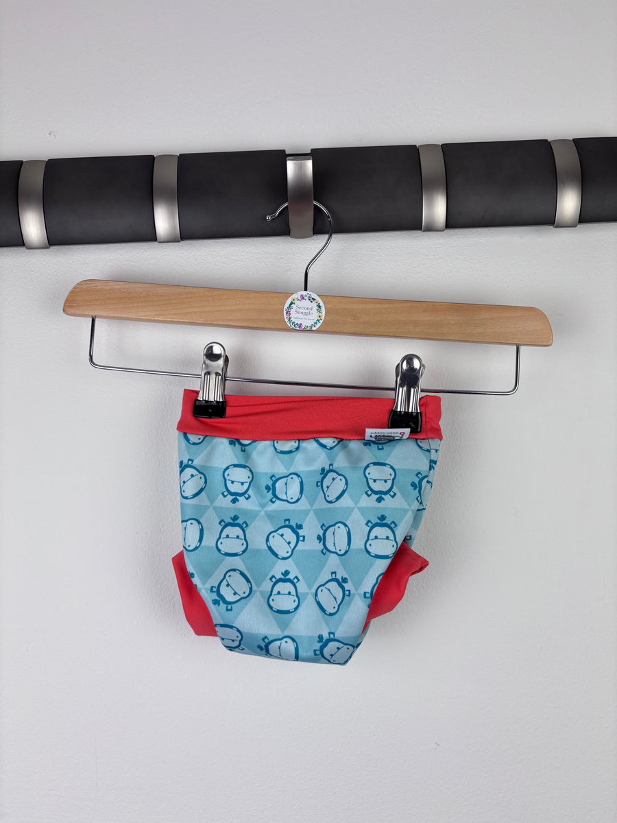 George Hippo Print Swim Nappy 3-6 Months-Swimming-Second Snuggle Preloved