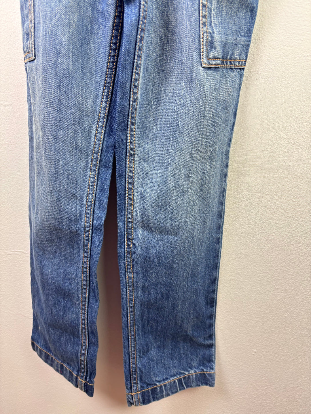 Fat Face Denim Dungarees Rainbow Pocket Detail 8 Years-Dungarees-Second Snuggle Preloved