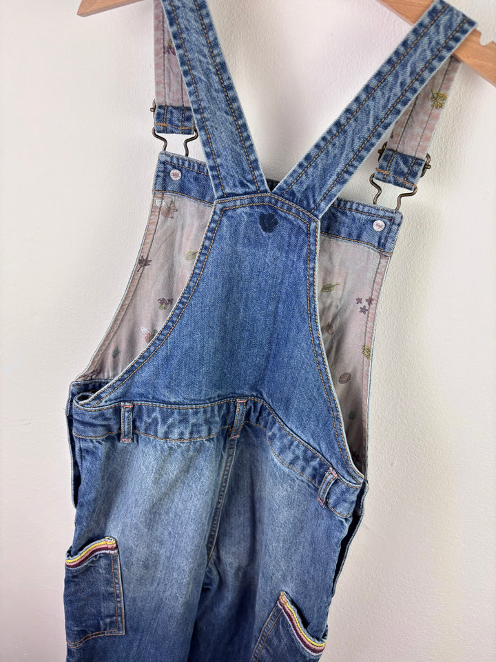 Fat Face Denim Dungarees Rainbow Pocket Detail 8 Years-Dungarees-Second Snuggle Preloved