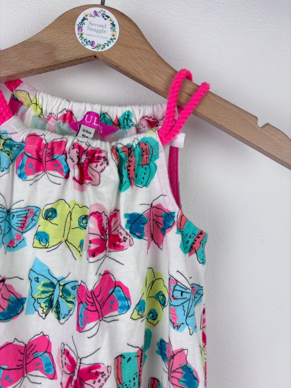 Joules Baby Butterfly Print Jumpsuit 3-6 Months-Rompers-Second Snuggle Preloved