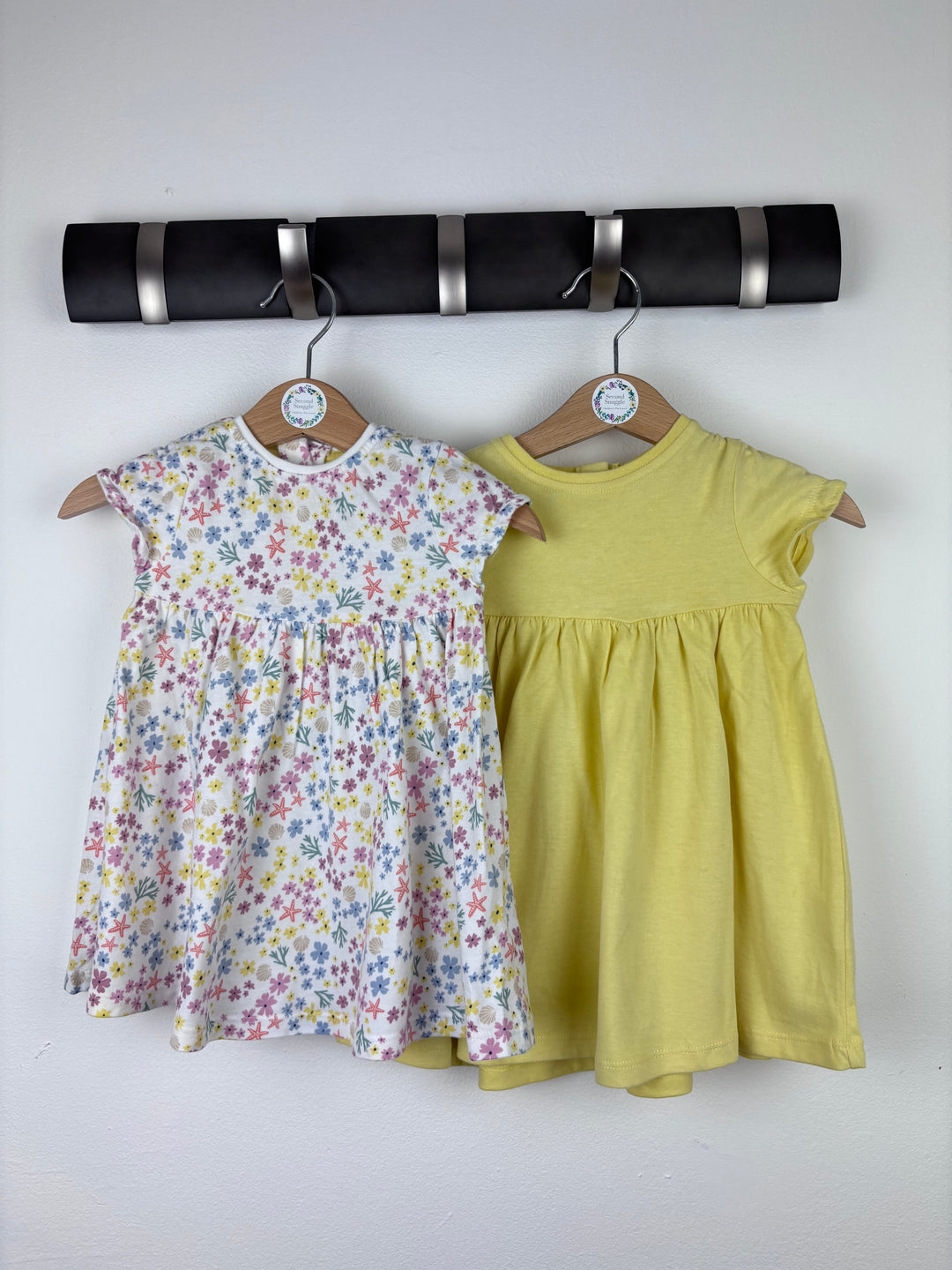 John Lewis Baby Yellow and Floral Dress Set 3-6 Months-Dresses-Second Snuggle Preloved