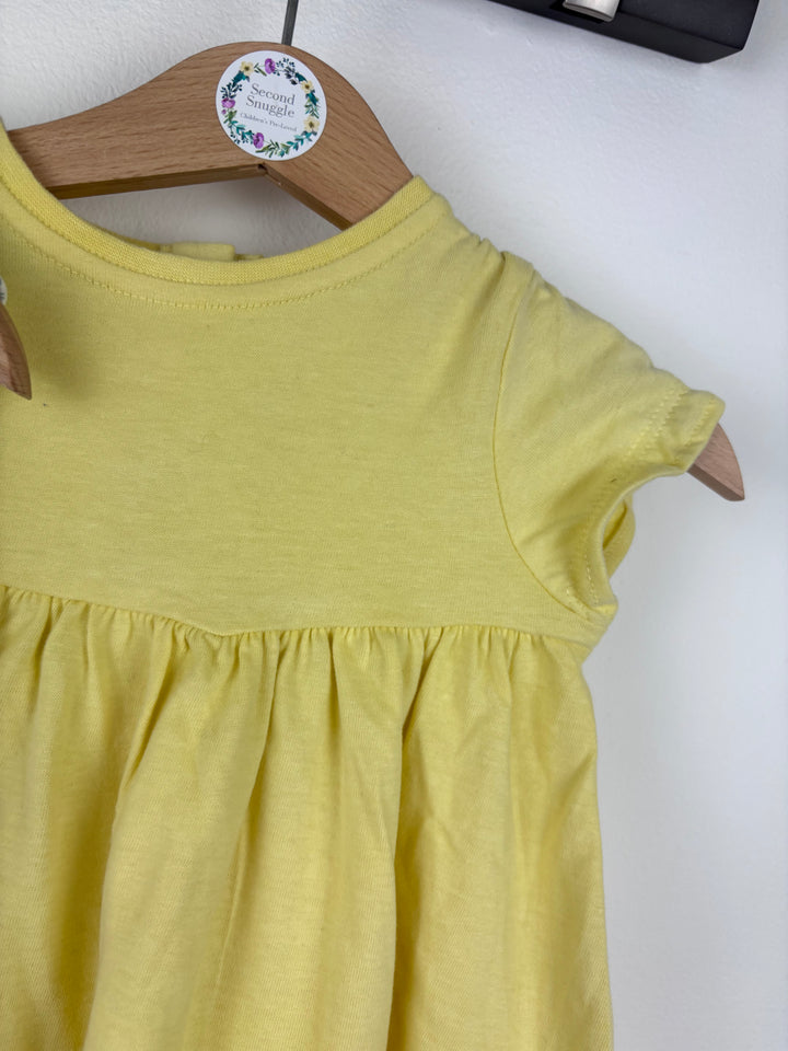 John Lewis Baby Yellow and Floral Dress Set 3-6 Months-Dresses-Second Snuggle Preloved