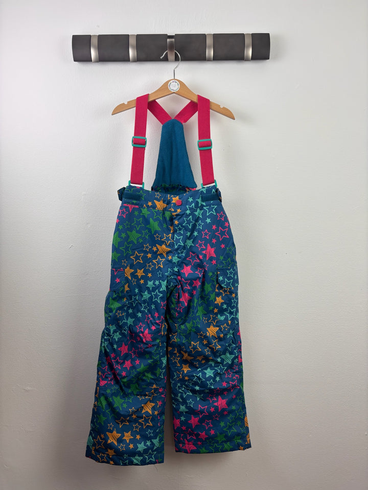 Frugi Navy Multicoloured Star Salopettes 5-6 Years