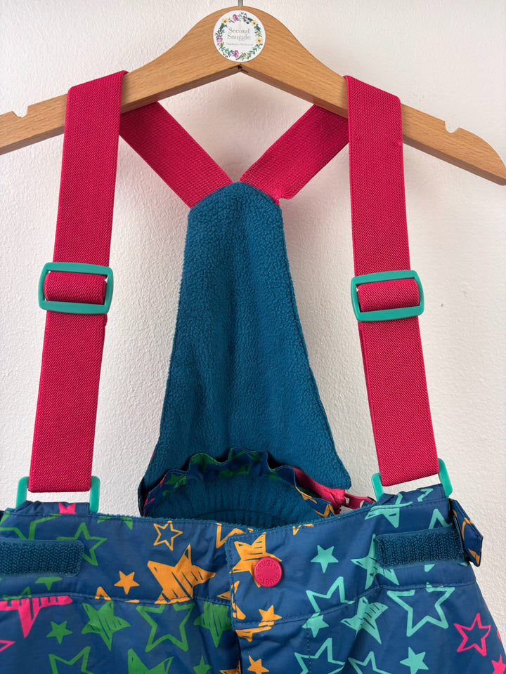Frugi Navy Multicoloured Star Salopettes 5-6 Years