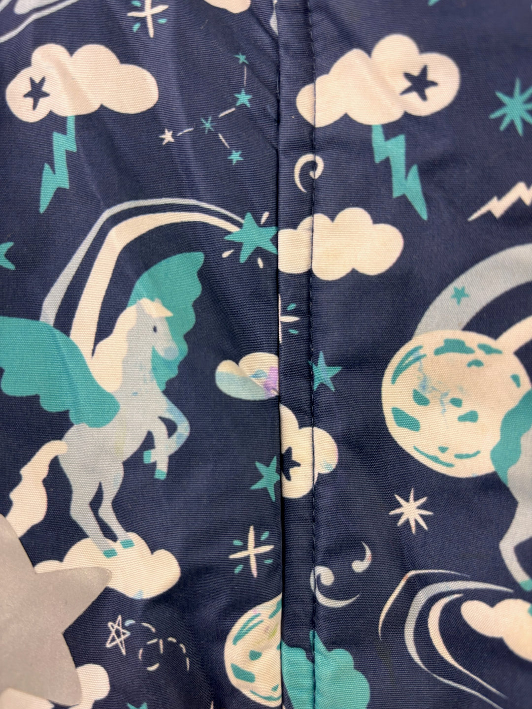 Frugi Navy Pegasus Print Hooded Coat 4-5 Years