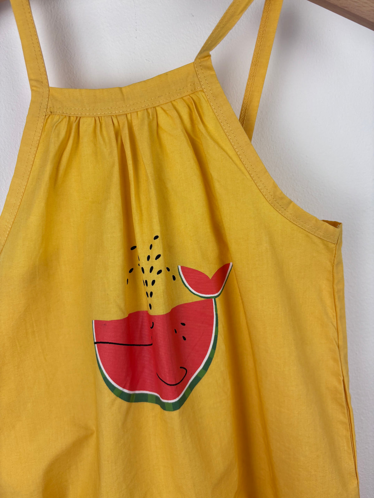 Lucy And Sam Yellow Watermelon Print Romper 3-6 Months-Rompers-Second Snuggle Preloved