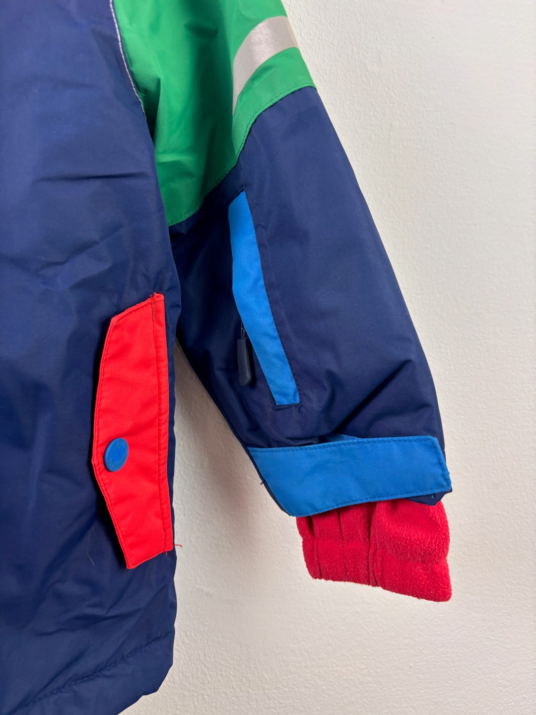 Boden Colour Block Hooded Outdoor Jacket 3-4 Years