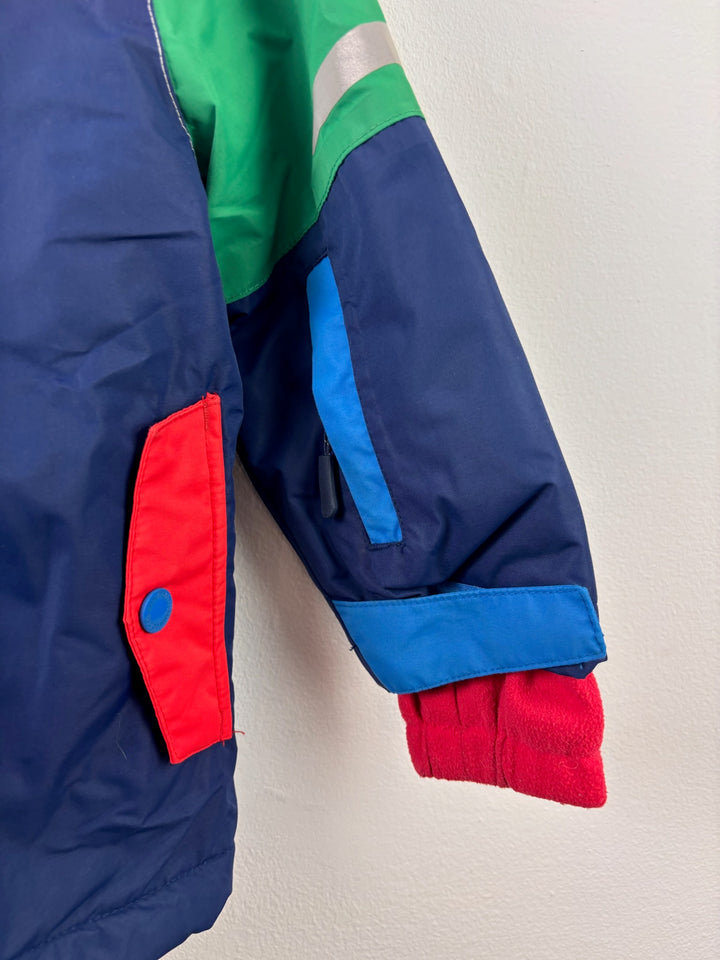 Boden Colour Block Hooded Outdoor Jacket 3-4 Years