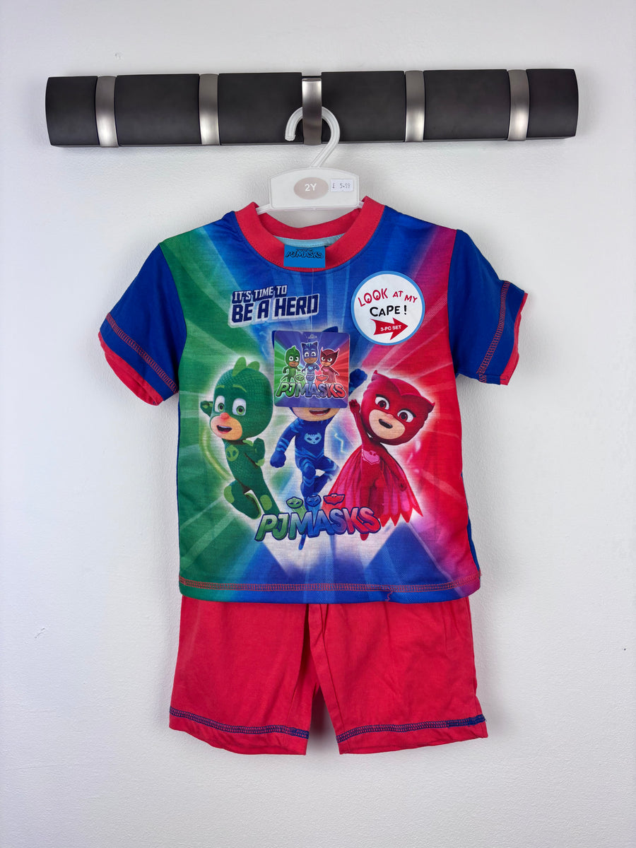 PJ Masks Red Pyjama Set with Cape-Night Wear-Second Snuggle Preloved