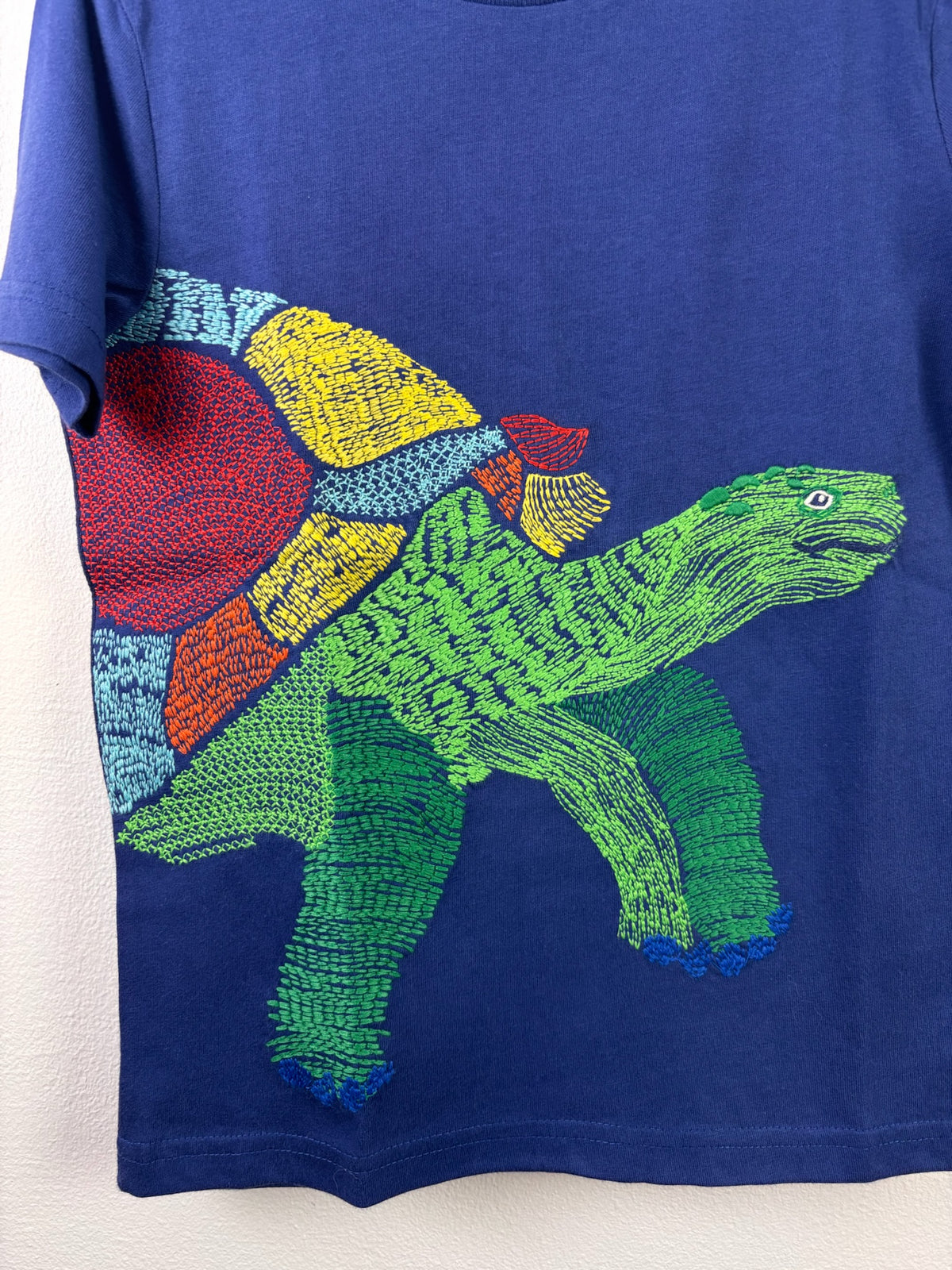 Boden Navy Tortoise Embroidered T-Shirt-Tops-Second Snuggle Preloved