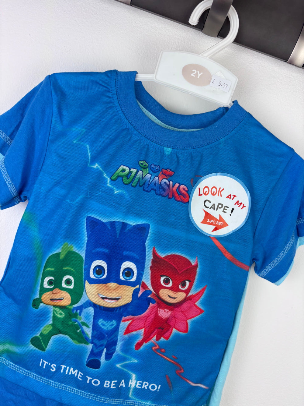 PJ Masks Blue Pyjama Set with Cape-Night Wear-Second Snuggle Preloved