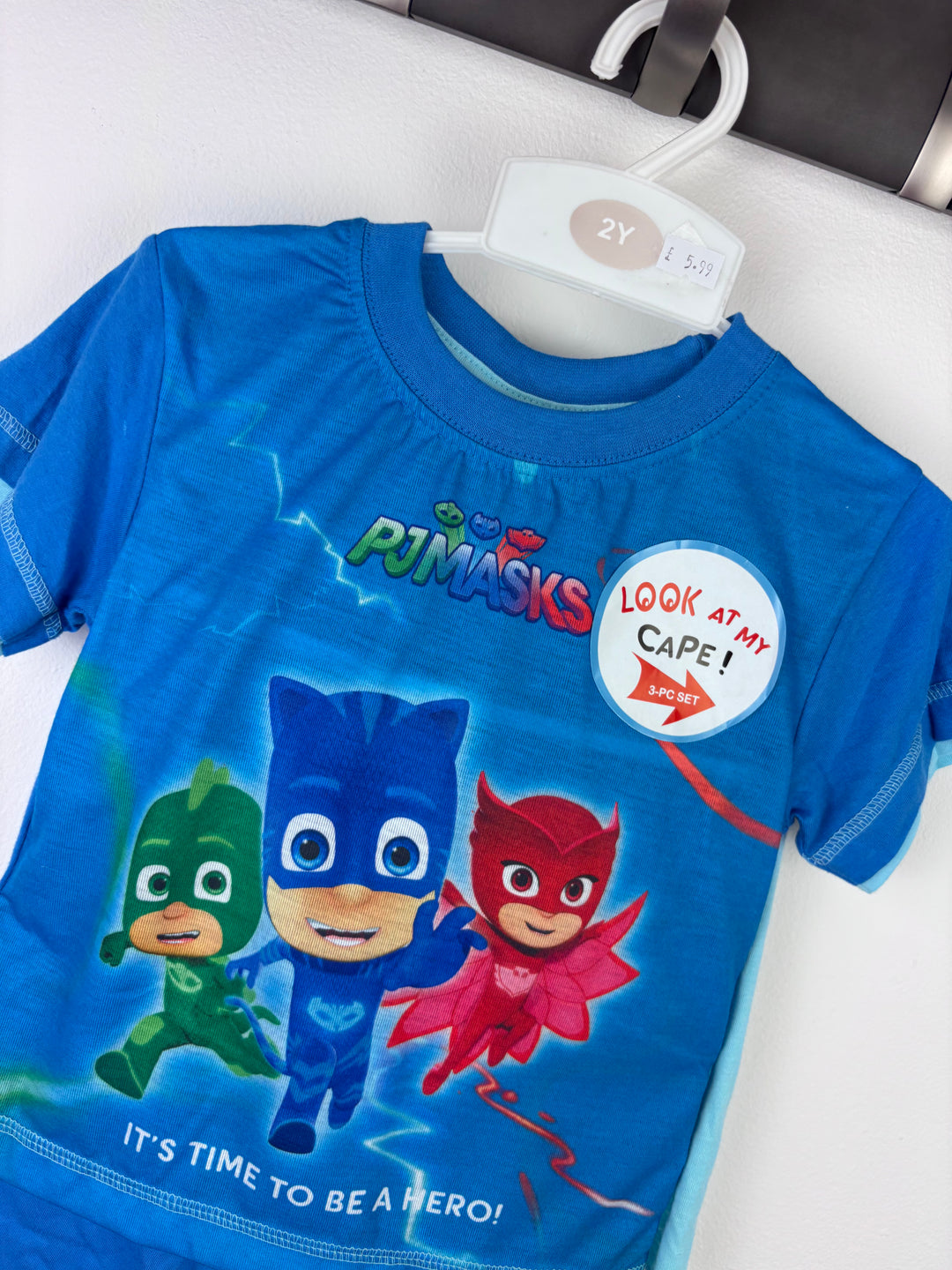 PJ Masks Blue Pyjama Set with Cape-Night Wear-Second Snuggle Preloved