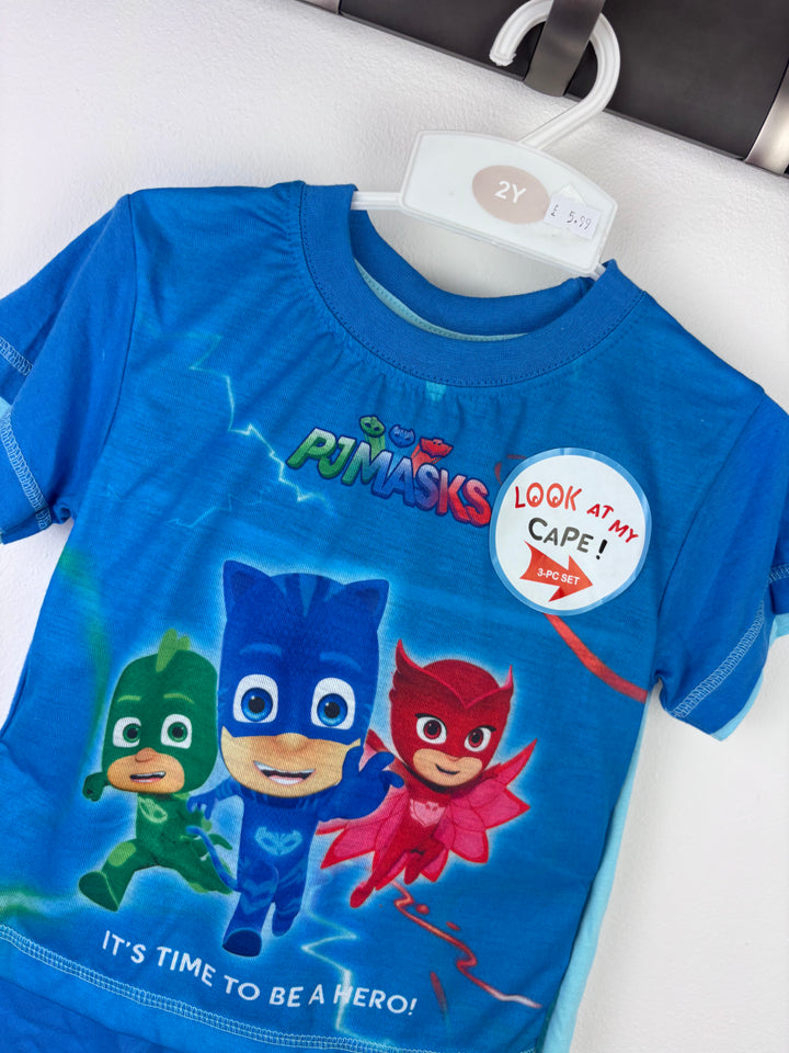 PJ Masks Blue Pyjama Set with Cape-Night Wear-Second Snuggle Preloved