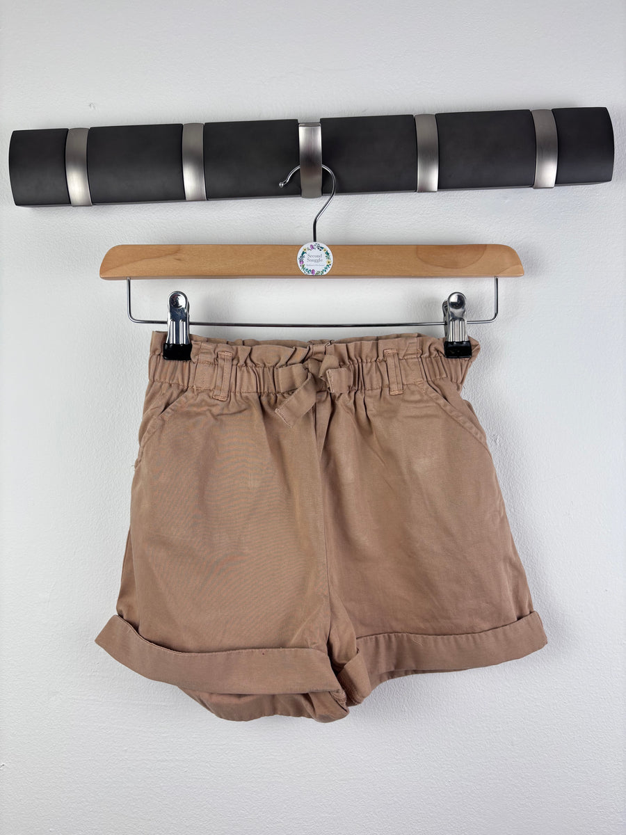 Next Tan Shorts with Paperbag Waist 5-6 Years-Shorts-Second Snuggle Preloved