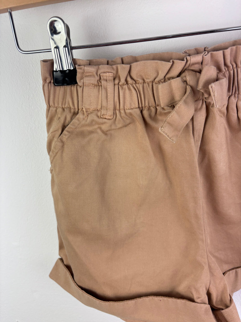 Next Tan Shorts with Paperbag Waist 5-6 Years-Shorts-Second Snuggle Preloved