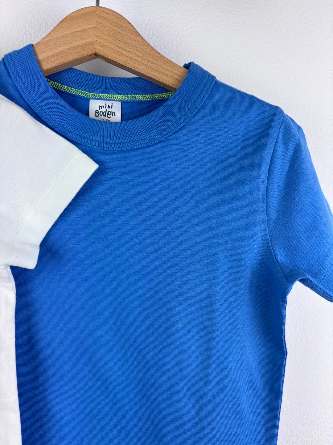 Mini Boden White And Blue Top Set 2-3 Years