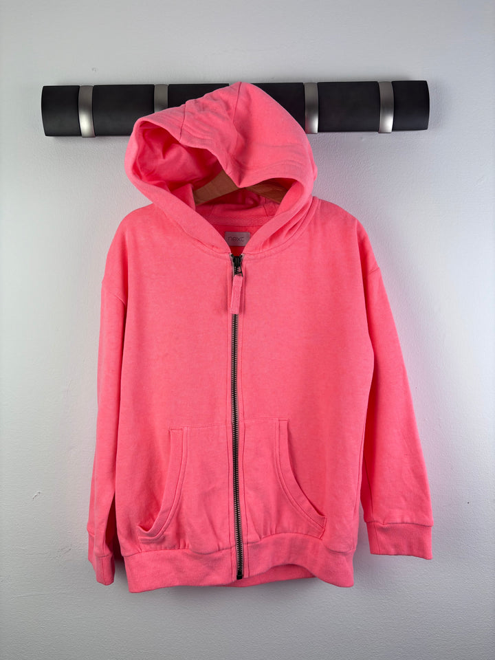 Next Pink Zip Hoodie with Front Pockets 7 Years
