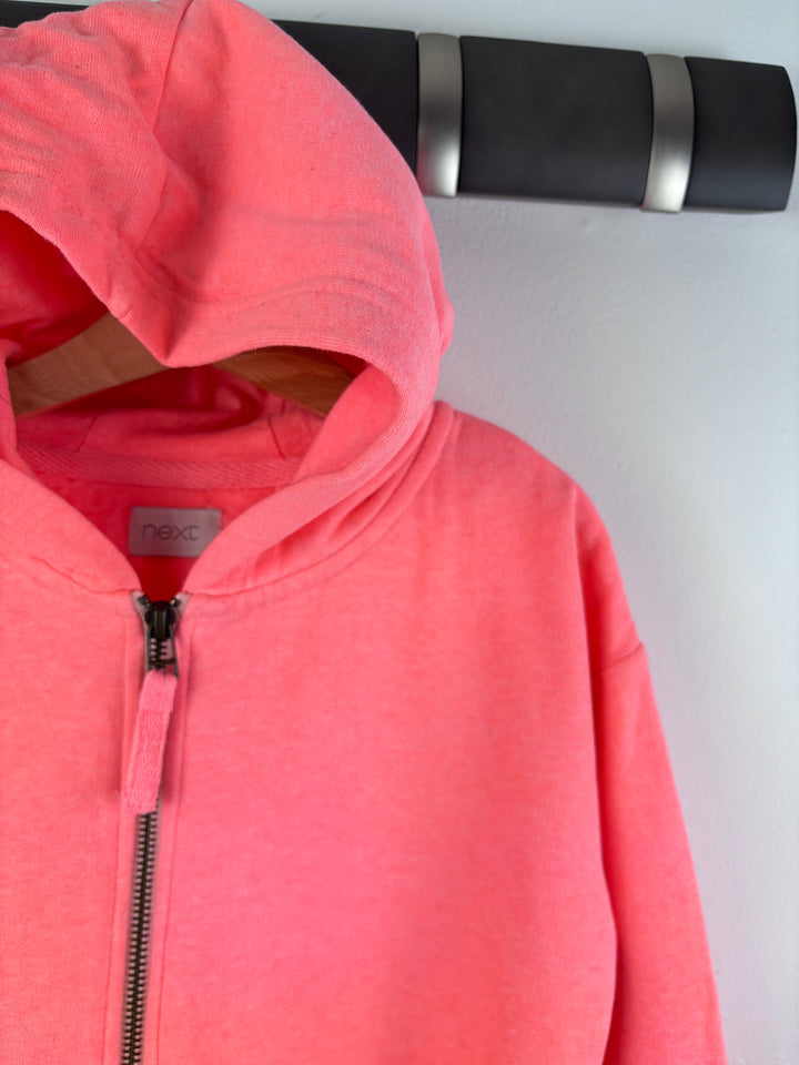 Next Pink Zip Hoodie with Front Pockets 7 Years