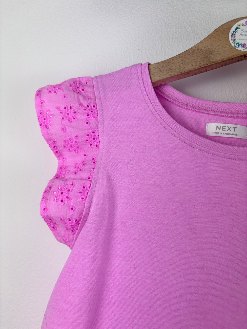 Next Pink Top And Blue Denim Shorts Set 5-6 Years-Sets-Second Snuggle Preloved