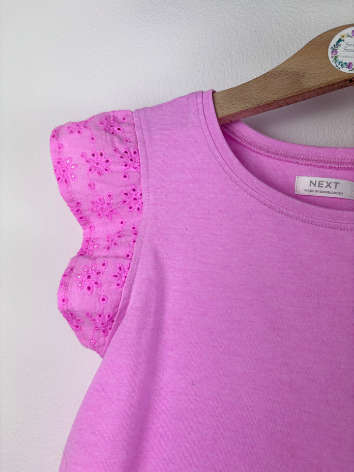 Next Pink Top And Blue Denim Shorts Set 5-6 Years