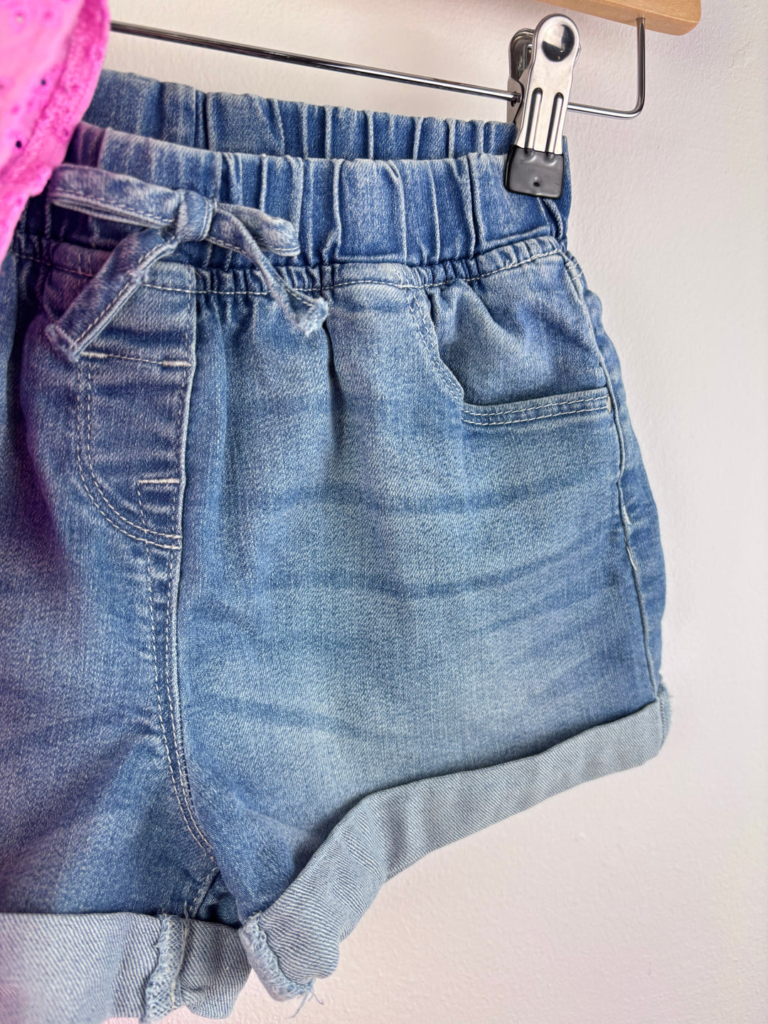 Next Pink Top And Blue Denim Shorts Set 5-6 Years