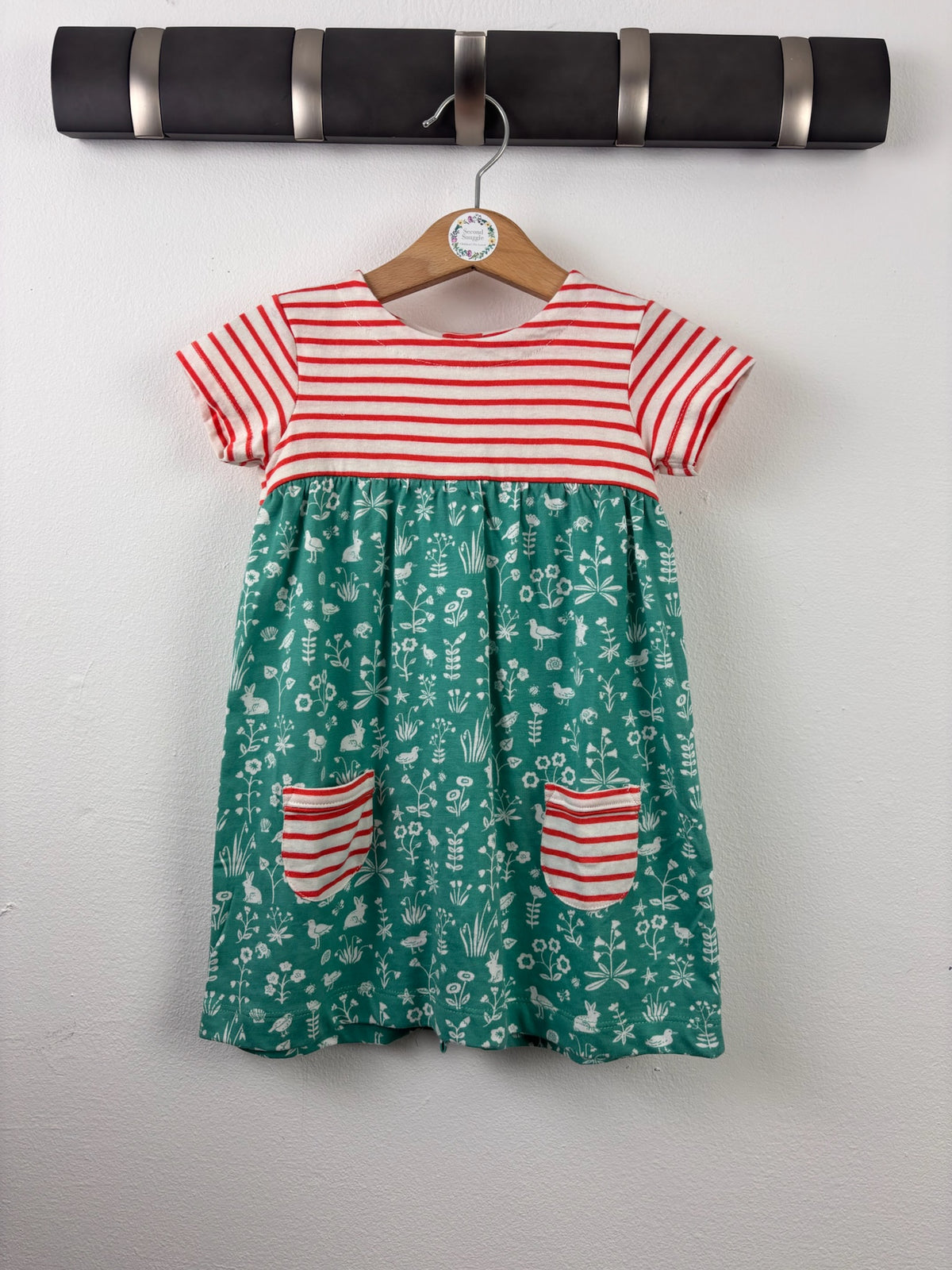 Boden Green Woodland Dress 6-12 Months-Dresses-Second Snuggle Preloved