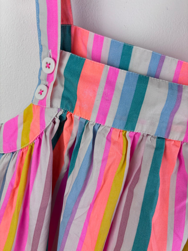 Next Bright Rainbow Stripe Strappy Dress 5-6 Years-Dresses-Second Snuggle Preloved