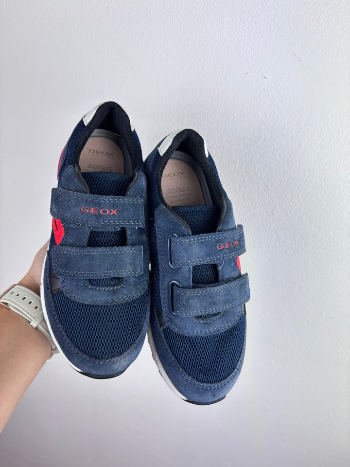 Geox Navy Red Trainers EU 31 UK 12.5