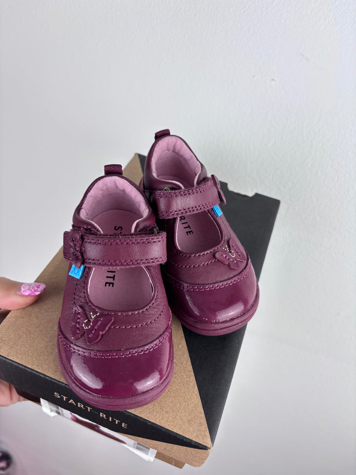 Start Rite Burgundy Butterfly Shoes UK 3 F