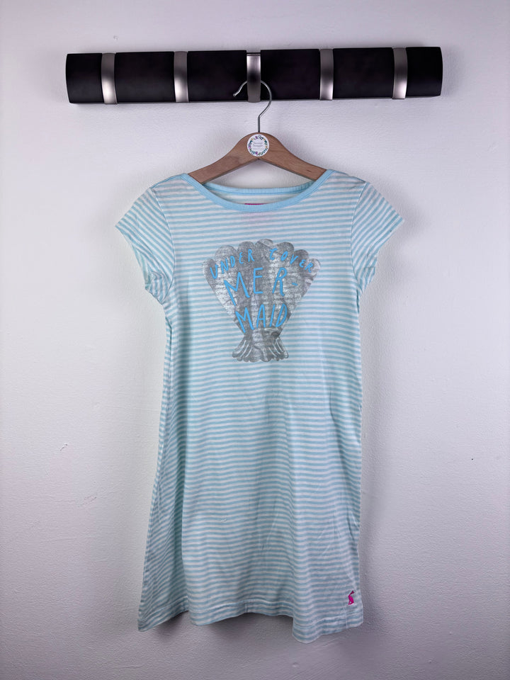 Joules Blue And White Stripe Mermaid Dress 5-6 Years