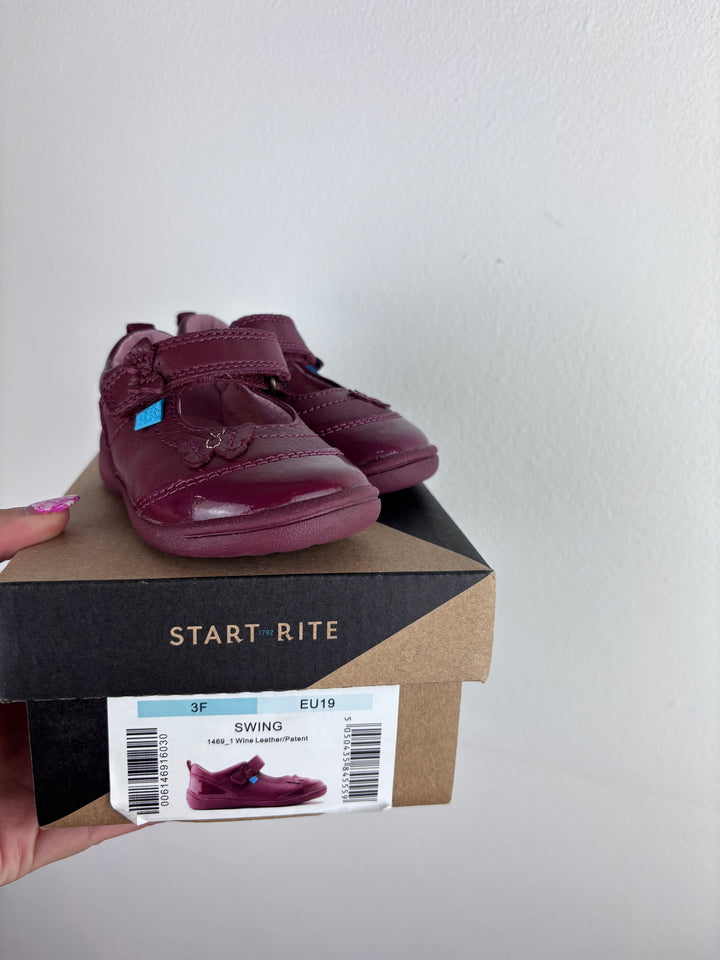 Start Rite Burgundy Butterfly Shoes UK 3 F