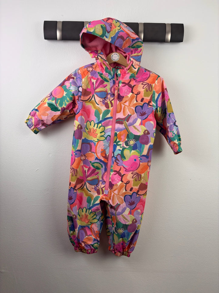 Next Bright Floral Hooded Puddlesuit 2-3 Years