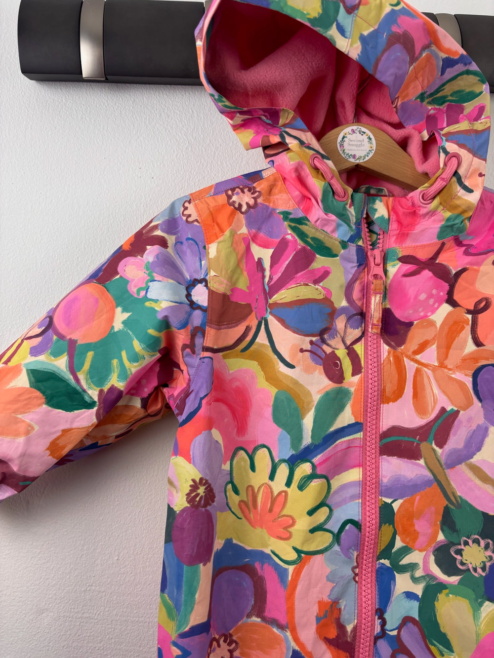 Next Bright Floral Hooded Puddlesuit 2-3 Years-Puddle Suits-Second Snuggle Preloved