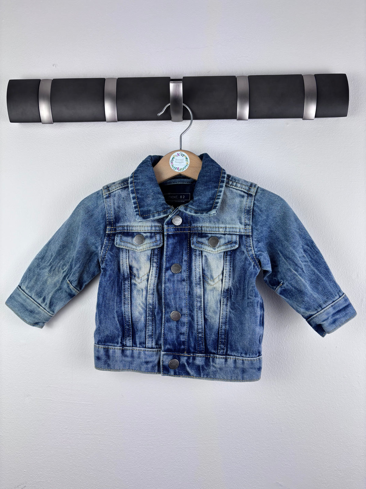 Next Blue Wash Denim Jacket 3-6 Months-Jackets-Second Snuggle Preloved