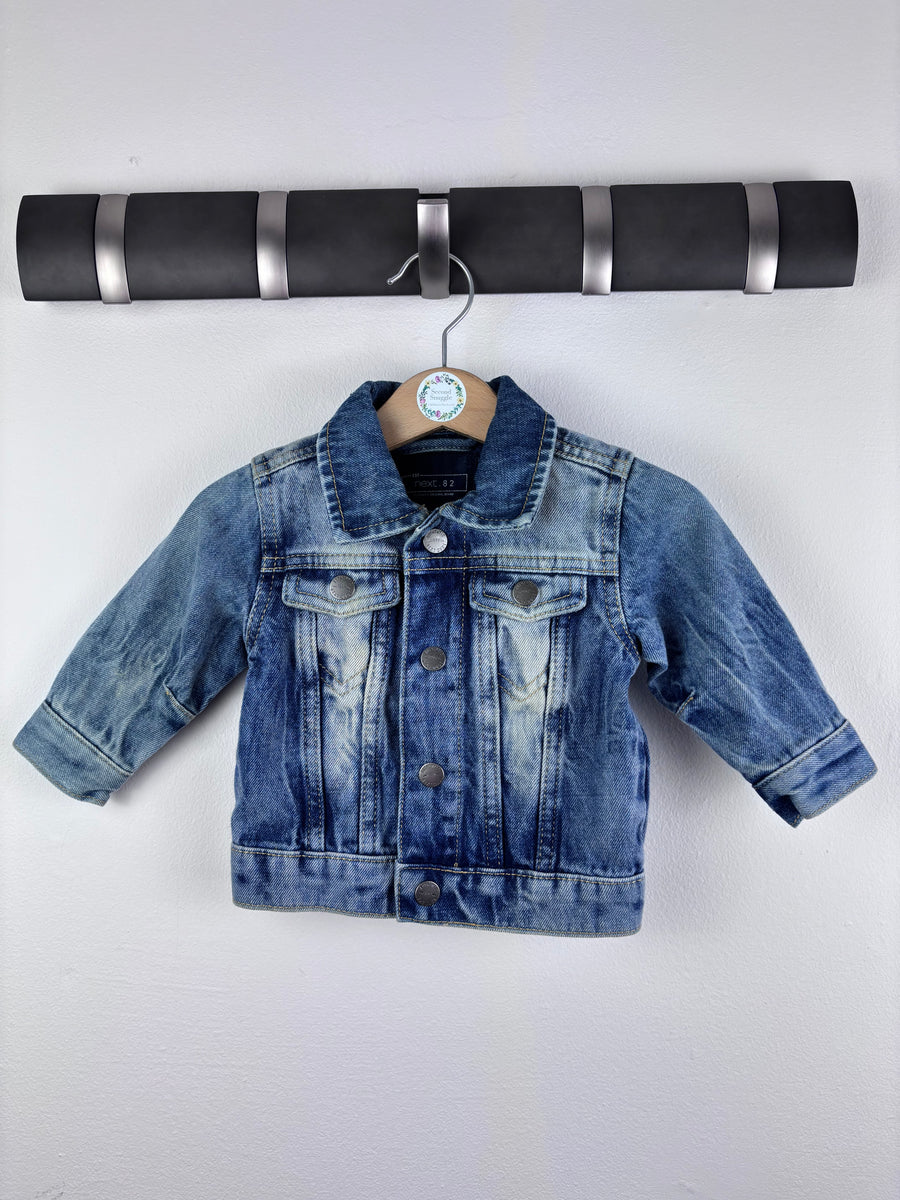 Next Blue Wash Denim Jacket 3-6 Months-Jackets-Second Snuggle Preloved